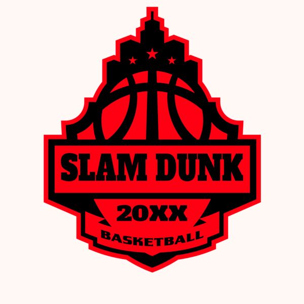 SLAM DUNK Basketball Logo Template Thumbnail