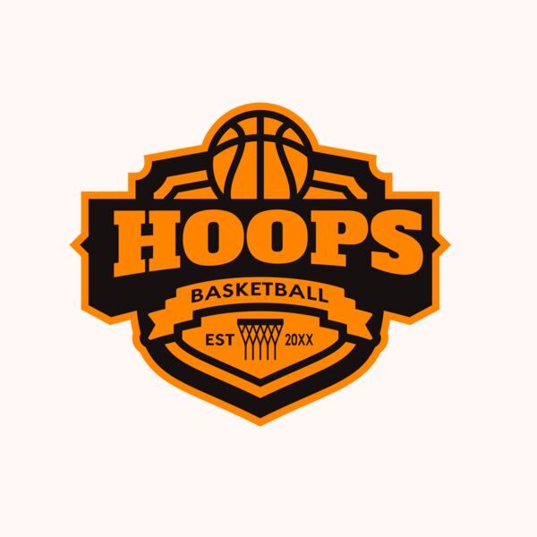 Hoops Basketball logo template 04 Thumbnail