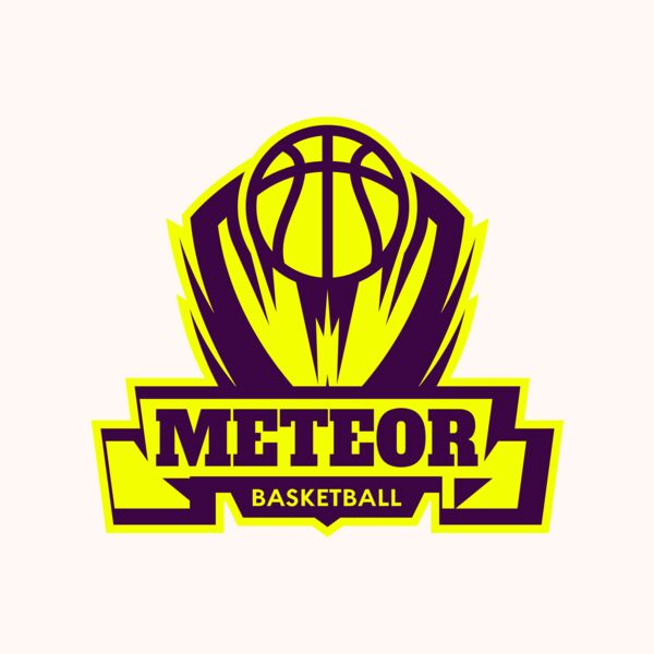 Meteor Basketball Logo Template Thumbnail