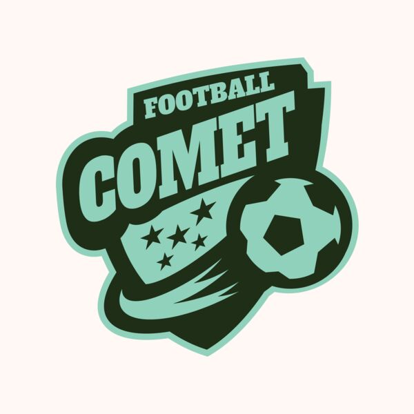 Comet Football logo template Thumbnail