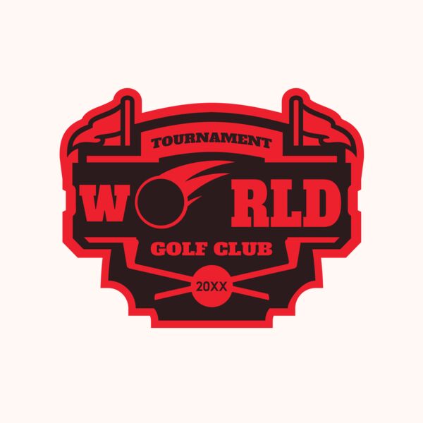 World Tournament Golf club logo template Thumbnail