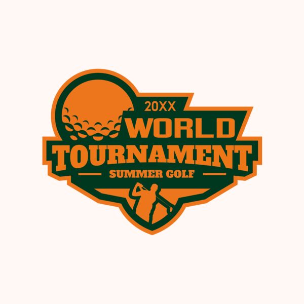 World Tournament Simmer Golf logo template Thumbnail