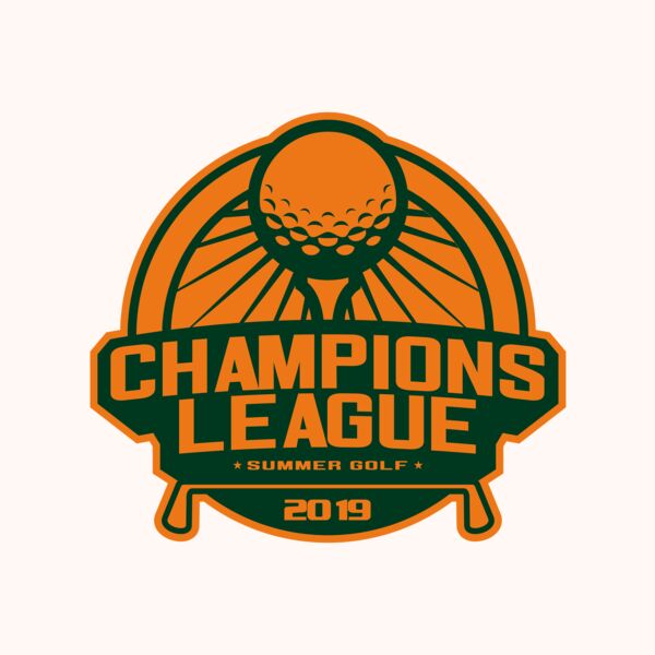 Champions League Summer Golf logo template Thumbnail