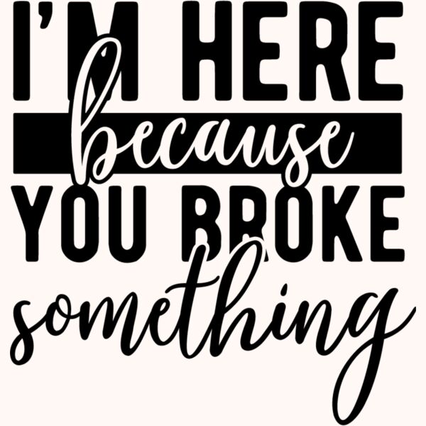 Im here because you broke something Thumbnail