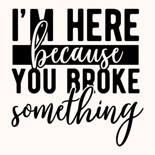 Im here because you broke something Thumbnail